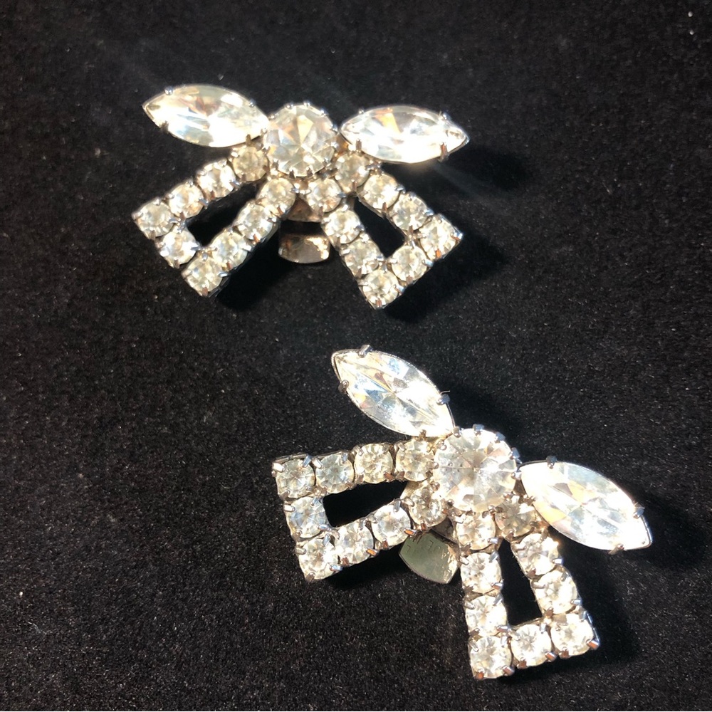 Clear Rhinestone Dress or Shoe Clips By Bluette.